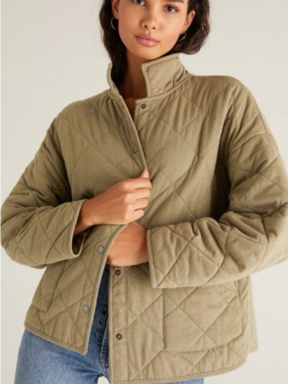 Z Supply Quilted Women's “Maya” Jacket in rust colour